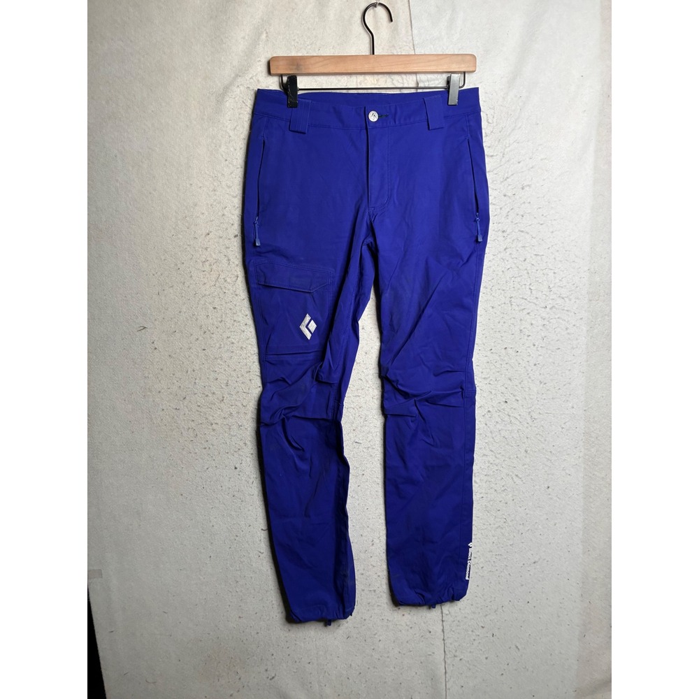 Black Diamond Womens Alpine Light Pants Blue Schoeller Softshell Climbing Small